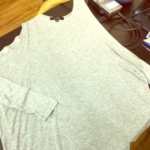 •ANGLGrey Cold Shoulder Tee